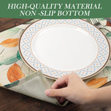 1 x Brand New Arquiel Set of 6 Washable Placemats, Heat Resistant Placemat, Easy Cleaning, Non-Slip, for Kitchen Table, Birthday Party, Wedding, 33x48CM Spring Flower  - RRP €22.8