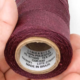 1 x RAW Customer Returns LINHASITA Waxed Spool 100g 360m 0.5mm Thickness Polyester Macrame Cord 30 Colors Wine Red  - RRP €12.99