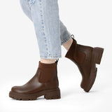 3 x Brand New DREAM PAIRS Chelsea Boots - Women s Waterproof Ankle Boots with Thick Sole, Brown, 40 EU - RRP €111.48