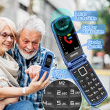 1 x RAW Customer Returns uleway 4G flip mobile phone for seniors with large buttons, flip mobile phone with charging station, dual SIM speed dial, SOS emergency call function, flashlight, FM radio, 2.4 dual inch color display - RRP €59.99