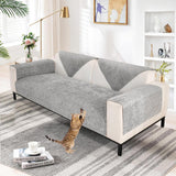 1 x RAW Customer Returns Soft Chenille Sofa Cover 1 2 3 4 Seater L Shape Sofa Couch Cover Corner Sofa, 2024 New Universal Non-Slip Sofa Cover, Solid Thick Structured Sofa Protector for Living Room Gray, 90x160cm  - RRP €25.99