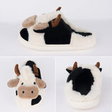 2 x RAW Customer Returns Shoppawhile Slippers Women s Winter Cow Gifts for Women Plush Warm Cuddly Fluffy Cow Slippers Funny Cow Gifts Non-Slip Cozy Cow Slippers 42 43 EU - RRP €36.28