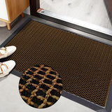 1 x Brand New ORTIGIA doormat inside and outside dirt trap mat washable non-slip doormat black brown 43x76 cm entrance doormat clean-off mat for front door hallway office - RRP €16.93