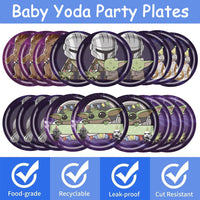 11 x Brand New REAGAR 60pcs Baby Yoda Party Plates Baby Yoda Party Supplies Favors Baby Yoda Birthday Baby Shower Decor 7 in  - RRP €224.4