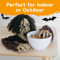 1 x RAW Customer Returns Prextex Zombie Halloween Decoration - Zombie Rising from the Earth for Garden Decoration for the Best Outdoor Indoor Halloween Decoration, Front Door Decoration - RRP €29.99