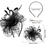 1 x RAW Customer Returns Opopark 20s Headband Flapper Feather, Gatsby Headband Halloween Accessories Women 1920s Fascinator Hat Flower Mesh - Black - RRP €9.06