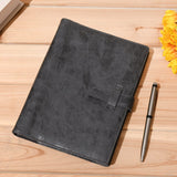 1 x RAW Customer Returns Wonderpool A5 Leather Ring Binder Diary Notebook Organizer Folder - Refillable Dotted Paper and Multi Pockets for Business Study Travel A5, Black  - RRP €22.11