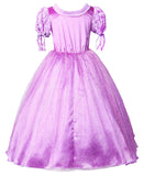 1 x RAW Customer Returns JerrisApparel Princess Rapunzel Dress Costume 130cm, Purple with Accessories  - RRP €27.24