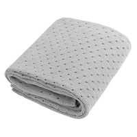 1 x Brand New FUNUPUP Blanket Cotton Baby, Knitted Baby Blanket Soft Breathable Cotton Grey 100 x 75 cm  - RRP €20.4