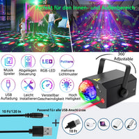 1 x RAW Customer Returns Disco ball, party lights DJ disco light disco ball sound-activated disco ball children with remote control for dancing KTV bar club vocal concert birthday - RRP €45.99