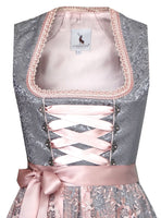 1 x RAW Customer Returns Alpenm rchen Midi Dirndl from Exclusive Collection including lace apron, grey, 38 - RRP €109.9