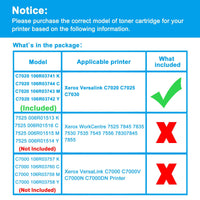 1 x RAW Customer Returns LCL Compatible Toner Cartridge Xerox Versalink C7020 C7025 C7030 106R03741 106R03744 106R03743 106R03742 1Black 1Cyan 1Magenta 1Yellow Replacement for Xerox Versalink C7020 C7025 C7030 - RRP €255.9