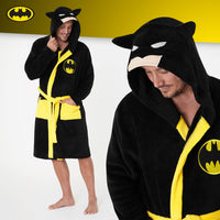 1 x RAW Customer Returns DC Comics Batman Men s Winter Fleece Robe L, Black  - RRP €29.75