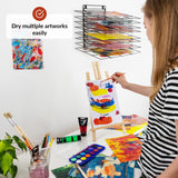 1 x RAW Customer Returns WALL MOUNTED PICTURE DRYING RACK with Screws for Classroom Hanging Small Art Drying Rack FOR WALL 8 Removable Shelves Picture Drying Rack for Art, Prints, etc. - RRP €45.96