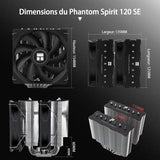 1 x RAW Customer Returns Thermalright Phantom Spirit 120 SE CPU Air Cooler, 7 Heatpipes CPU Cooler, Dual 120mm TL-C12B V2 PWM Fan, AGHP 4.0 Technology, S-FDB Bearing, for AMD AM4 AM5 Intel 1700 1150 1151 1200, PC - - RRP €39.2