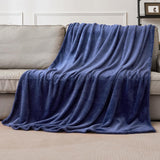 1 x RAW Customer Returns MIULEE Cuddly Blanket Fluffy Blanket Fleece Blanket Living Blankets Couch Blanket Fluffy Throw Microfiber Bedspread Sofa Blanket Blanket For Bed Sofa Bedroom Office 150x200 cm Dark Blue - RRP €19.99