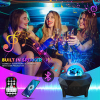 3 x RAW Customer Returns LED star projector light, disco balls ocean waves starry sky party light with Bluetooth speaker, app control 8 color changing lamp with timer for children and adults, decorative bedroom - RRP €75.6