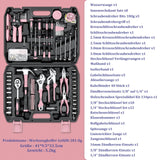 1 x RAW Customer Returns Sundpey tool case filled 281 pcs - portable complete tool sets tool case with socket wrench set screwdriver set metric Allen key pliers tool box pink - RRP €68.99