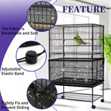 1 x RAW Customer Returns Mngren Adjustable Bird Cage Cover, Extra Large Bird Cage Seed Catcher, Parrot Drawstring Bird Feeder Small Animal Net, Cover Skirt Guard for Round Square Cages - RRP €15.11