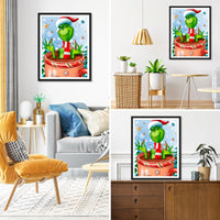 40 x Brand New RICUVED Grinch Diamond Painting Adults, 5D Christmas Diamond Painting Pictures Adults, DIY Diamond Painting Pictures Grinch Diamond Painting Set for Wall Decoration 30x40cm - RRP €321.2