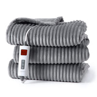 1 x RAW Customer Returns Electric blanket with automatic switch-off, quick heating, electric blanket 130 x 180 cm, electric heating blanket, cozy blanket with 6 heating levels, overheating protection,  washable, T V S D GS tested, - RRP €26.62