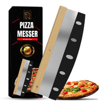 32 x Brand New RAAFI 32 mm pizza knife. 1 mm thick professional and sharp pizza cutter for smooth cutting. Better than pizza roller. Pizza chopping knife made of stainless steel with ABS cover and wooden handle - RRP €289.6