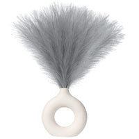 1 x RAW Customer Returns YaoFaFa Gray Artificial Pampas Grass - 6 PCS 18 Faux Pampas Grass, Small Fluffy Artificial Pampas Grass Flowers for Boho Home Decor, Wedding Decoration Flower Arrangement Gray  - RRP €16.28