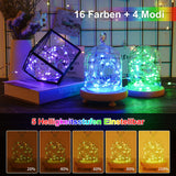 1 x RAW Customer Returns StarryEver Colorful LED Fairy Lights Indoor Battery USB, 16 Colors 4 Modes Fairy Lights Outdoor with Remote Control Timer, 5M 50 LED Fairy Lights Battery Operated for Room Party Christmas Decoration 2 Pack - RRP €21.99