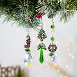 2 x Brand New Pack of 3 Crystal Christmas Sun Catchers, Glass Rainbow Rhinestone Sun Catchers with Christmas Wreath Snowflake Bells, Hanging Crystals for Window Christmas Home Decoration - RRP €40.8