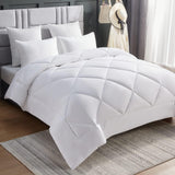 1 x RAW Customer Returns WAVVE Duvet 200x200 cm Winter Blanket Warm, Quilt Winter XL 450 GSM Microfiber Duvet 200x200cm, Soft Cuddly Quilted Duvet White 200 x 200 1800g Filling  - RRP €43.36