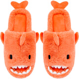 8 x Brand New Eagsouni Men s Women s Winter Shark Slippers Memory Foam Warmth Comfortable Plush Slippers Home Non-Slip Slippers Indoor Outdoor Shoes, Orange, 38 39 EU - RRP €122.96