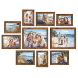 1 x RAW Customer Returns SONGMICS picture frames set of 10, photo frames for pictures, two 20 x 25 cm 8 x 10 inches , four 13 x 18 cm 5 x 7 inches , four 10 x 15 cm 4 x 6 inches , MDF, glass, gift idea, vintage brown RPF049X01 - RRP €29.5