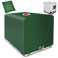 1 x RAW Customer Returns MaxAwe IBC Tank Cover 1000L, 420D with silver coating water tank tarpaulin, 120x100x116 cm waterproof protective tarpaulin protective cover, green IBC container cover for IBC tank container rain barrel - RRP €21.99