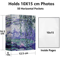 2 x Brand New Yopih Photo Album 4x6 with 50 Pockets, Small Picture Album with High Quality Leather Album Cover, Insertable Mini Picture Book for Family Photos for Wedding Anniversary, Baby Holiday Starry Night, Water Lily - RRP €22.68