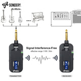 1 x RAW Customer Returns Sondery Guitar Wireless System Rechargeable 5.8GHz Wireless Guitar Transmitter Receiver Digital Guitar System Wireless Guitar Bass Cable for Guitar Bass - RRP €47.09