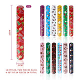 1 x Brand New Gxhong 24pcs Christmas Snap Bracelets Slap Bracelets Christmas Snap Bracelets for Kids, Slap Bands with Christmas Pattern, Ideal for Kids Christmas Party Favors - RRP €9.31