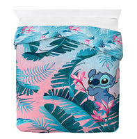 1 x RAW Customer Returns Jay Franco Disney Lilo and Stitch floral bedding for two people - children s bed linen set including 50 x 70 cm pillowcase, machine washable cotton bed linen - RRP €54.47