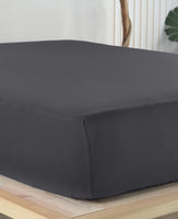 1 x RAW Customer Returns Vency Double Fitted Sheet 180x200 cm Dark Green Double Sheet in 100 Cotton 150g m  - RRP €23.09