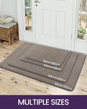 1 x RAW Customer Returns DEXI dirt trapper mat, non-slip doormat for indoor and outdoor use, washable entrance carpet, absorbent door mat - clean mat 90 x 150 cm, brown-blue - RRP €56.46