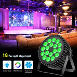 1 x RAW Customer Returns DELIBANG LED Par Spotlight 200W 18 LED Stage Light Spotlight Disco Light Party Light, 8CH Par LED Light RGBW DMX Strobe Sound Active Mode Lighting DJ Light Effect for Show Bar KTV Party Halloween - RRP €64.99