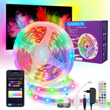 1 x RAW Customer Returns Gaoxun RGBIC LED Strip 10m, WiFi LED Strip, Color Changing LED Fairy Lights, Dimmable, App Control, Music Sync, Compatible with Alexa, Google Assistant, Light Strip for Cabinet Decoration Gaming TV Kitchen Decoration - RRP €24.98