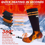 1 x RAW Customer Returns Heated Socks, 2023 Newest Rechargeable Heated Socks, 5000mAh Extra Large Battery Long Life up to 65 C Large Heating Area, Suitable for Outdoor Skiing Winter Camping Hiking - RRP €48.99