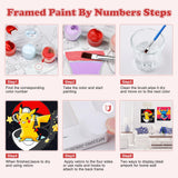 6 x Brand New NAIMOER 4 Pieces Framed Paint By Numbers Kids, DIY Cartoon Paint By Numbers Children Adults, Stitch Paint By Numbers Kits Cartoon Paint By Numbers Canvas for Home Decor 8x8in - RRP €122.4