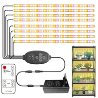 1 x RAW Customer Returns  8 Pack LED Plant Growth Light Strip Full Spectrum for Indoor Plants with Auto ON Off Timer, 384 LEDs 10 Dimmable Levels, Grow Lamp for Hydroponics Succulent, Plug and Play - RRP €40.33