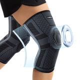 1 x RAW Customer Returns CAMBIVO Meniscus and Ligament Knee Pads 2Pack, Compression Patella Knee Brace with PMMA Lateral Stabilizers and Patella Pad for Knee Pain Osteoarthritis, Arthritis, ACL, Gym, Running - RRP €30.94