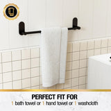 1 x RAW Customer Returns HITSLAM Towel Rack Bathroom No Drilling Black Matt 76 cm, Bathroom Towel Rack Stainless Steel SUS304 Towel Rail, Modern Home Decoration Bath Towel Rack Towel Rack Self-Adhesive - RRP €27.22