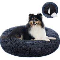 3 x Brand New Purefun Fluffy Dog Bed Large Dogs 80 cm, Comfortable Dog Basket Round Donut Cat Bed for Medium and Large Cats, Washable, Non-Slip and Orthopedic Dog Bed Gray - RRP €109.14