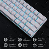 1 x RAW Customer Returns RK ROYAL KLUDGE RK61 Wireless 60 Mechanical Gaming Keyboard Ultra Compact with Blue Clicky Switch Compatible for Multi-Device Connection White - RRP €69.99