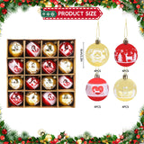 1 x Brand New 16 PCS Christmas Balls Knitting Christmas Tree Decorations Red Gold Christmas Balls Set Reusable Christmas Motifs Balls Creative Ornaments Accessories for Christmas - RRP €20.4