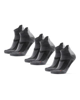 1 x RAW Customer Returns DANISH ENDURANCE Low-Cut Sports Socks Grey - 3 Pairs, EU 35-38  - RRP €20.78